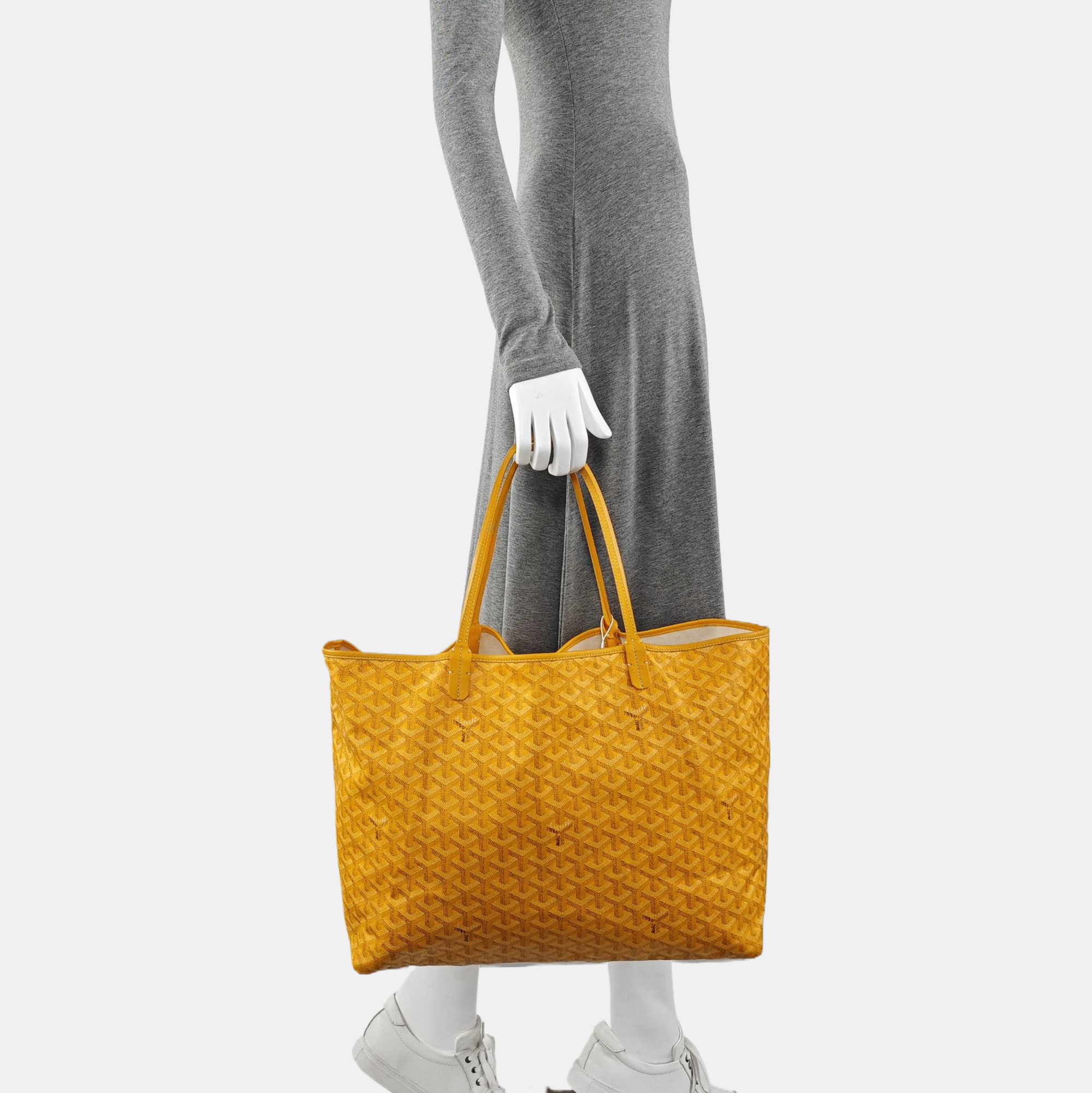 Authenticated pre-owned  Saint Louis GM Coated Canvas Yellow - Top Handle Bag at Looply