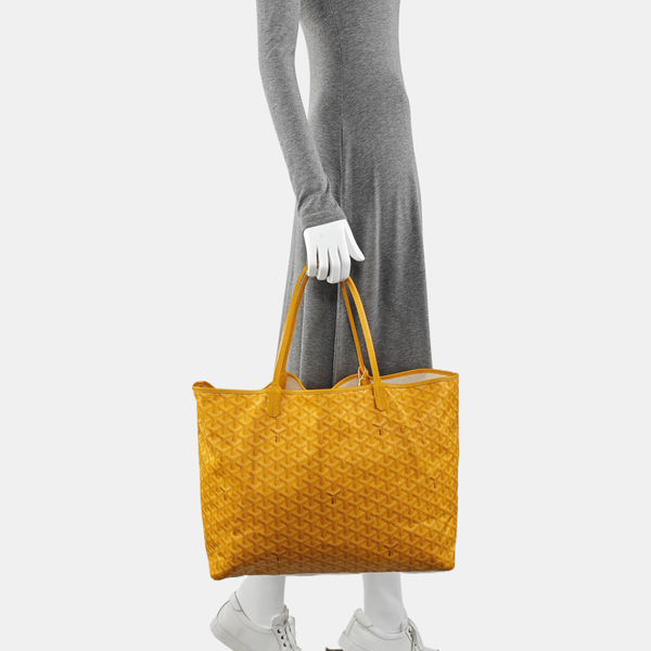 Authenticated pre-owned  Saint Louis GM Coated Canvas Yellow - Top Handle Bag at Looply