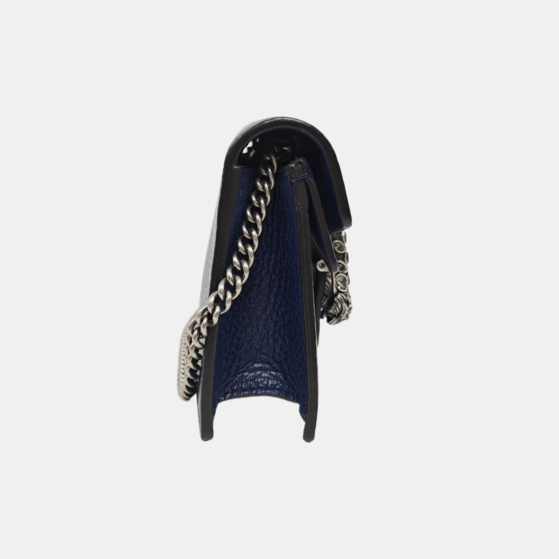 Authenticated pre-owned  Dionysus Super Mini Calfskin Blue - Crossbody Bag at Looply