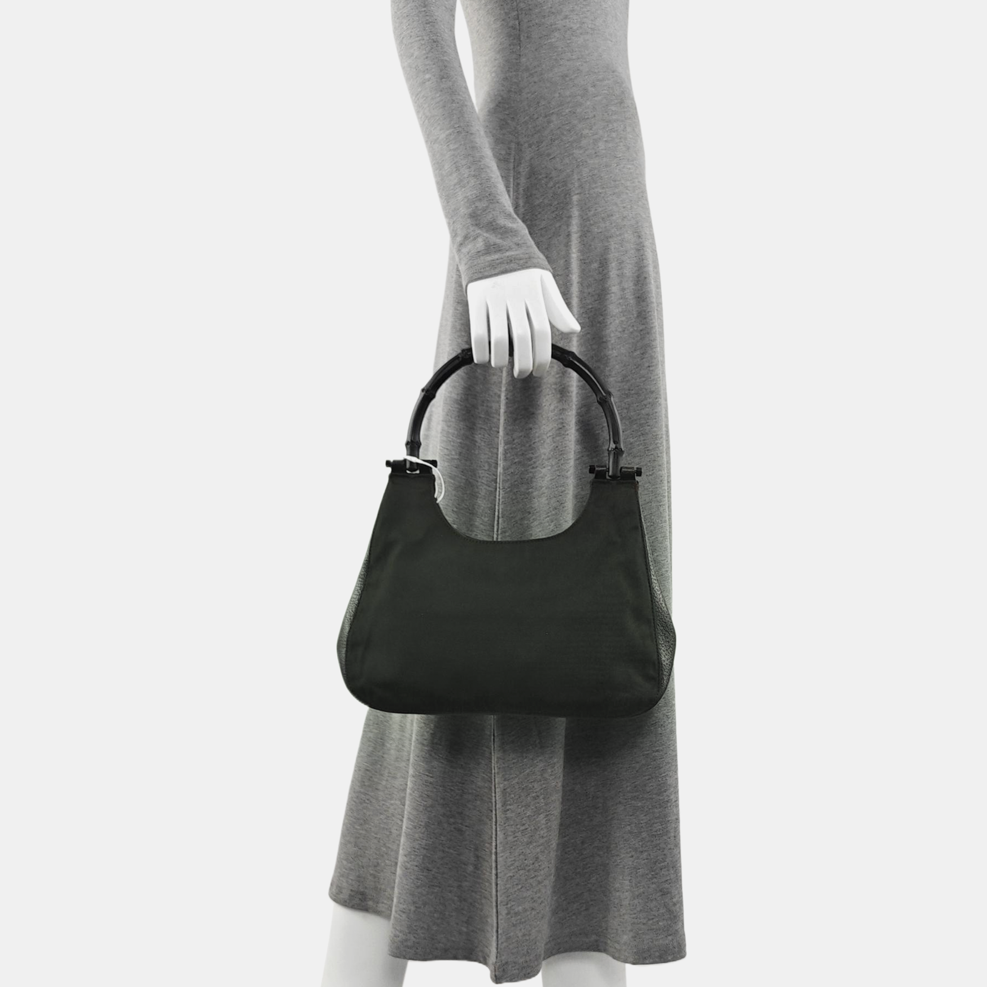 Authenticated pre-owned  Bamboo 1947 Calfskin Green - Top Handle Bag at Looply