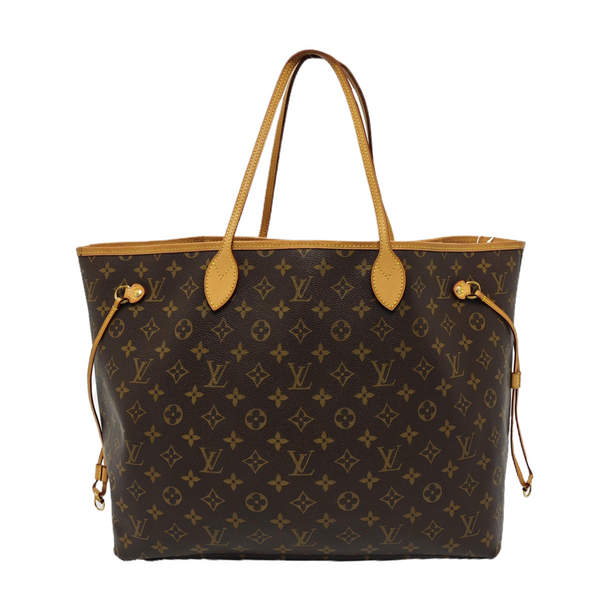 NEVERFULL GM Monogram Coated Canvas Brown