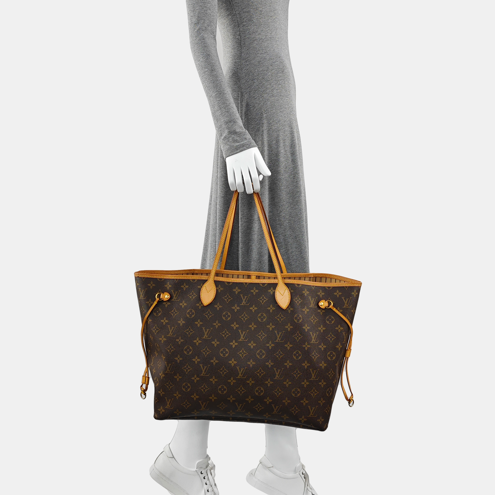 NEVERFULL GM Monogram Coated Canvas Brown