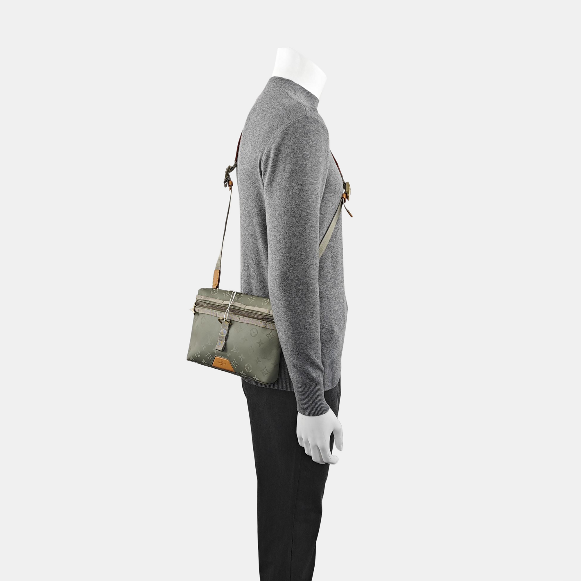 Monogram Special Material Shoulder Bag Gray