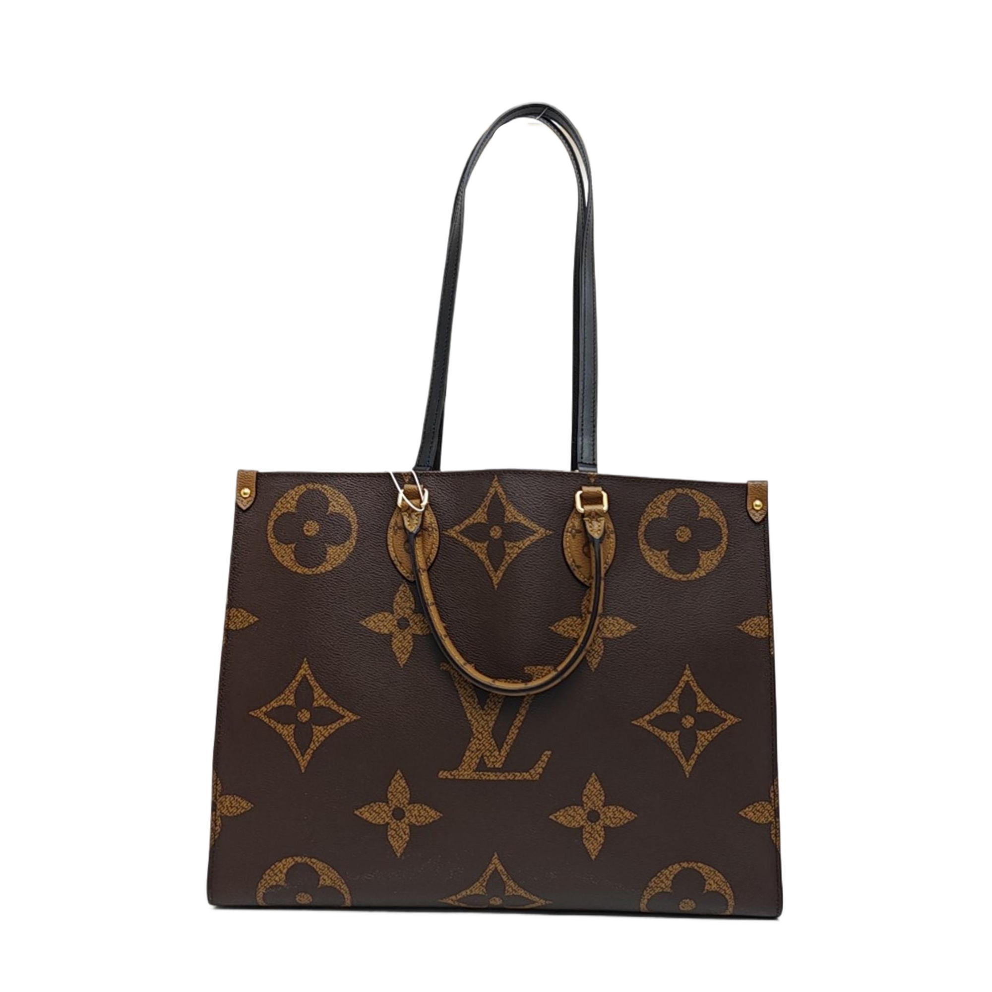 Authenticated pre-owned  Onthego GM Monogram Coated Canvas Brown - Top Handle Bag at Looply