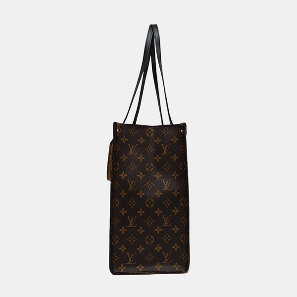 Authenticated pre-owned  Onthego GM Monogram Coated Canvas Brown - Top Handle Bag at Looply