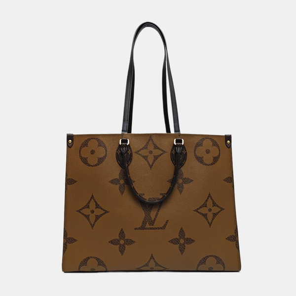 Authenticated pre-owned  Onthego GM Monogram Coated Canvas Brown - Top Handle Bag at Looply