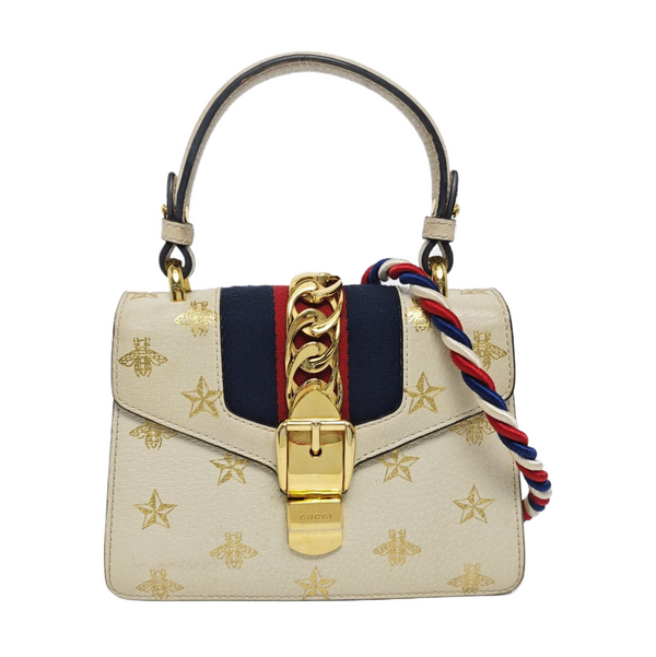 Authenticated pre-owned  Sylvie Small Calfskin White - Shoulder Bag at Looply