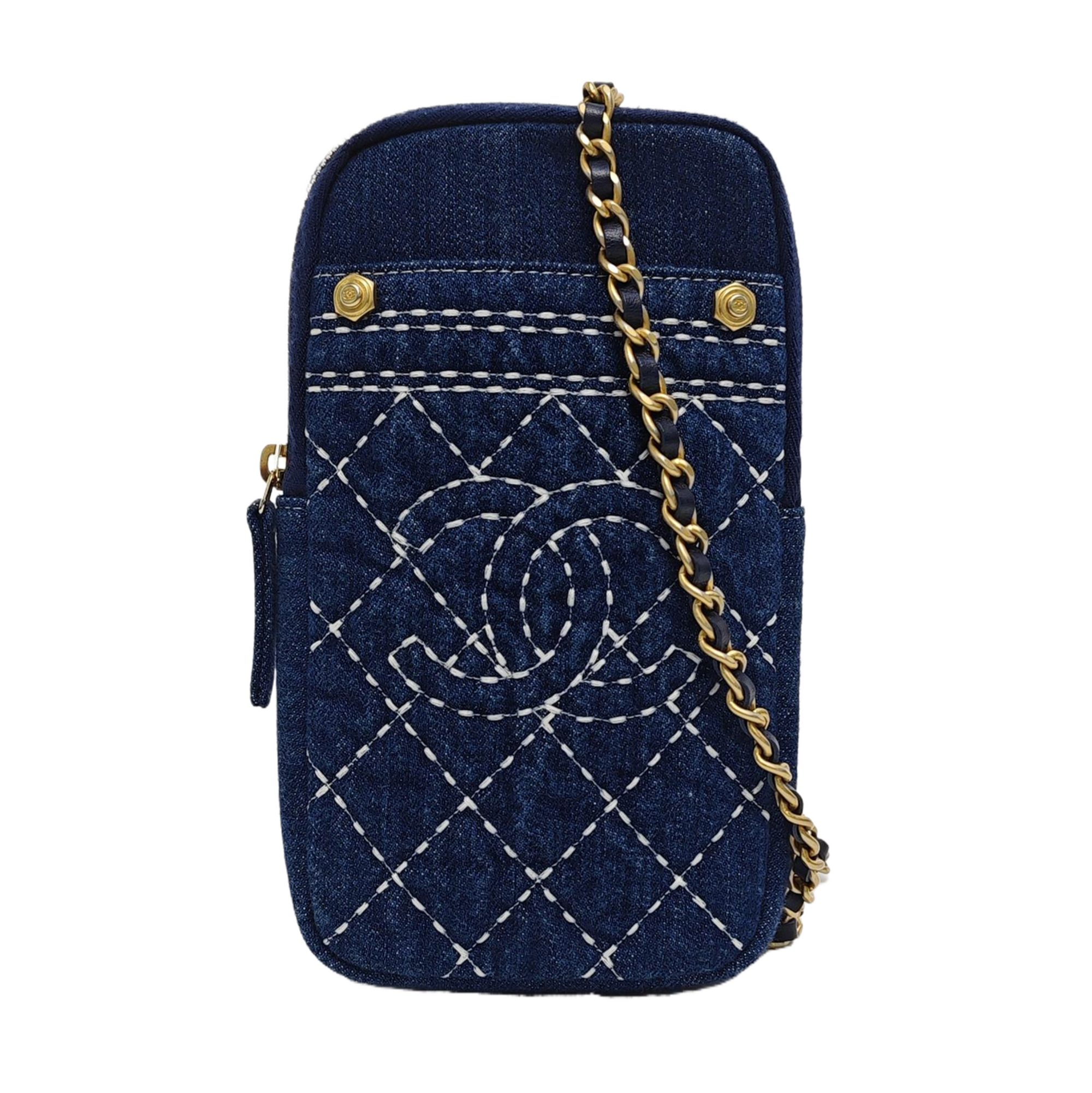 Quilted Denim Blue