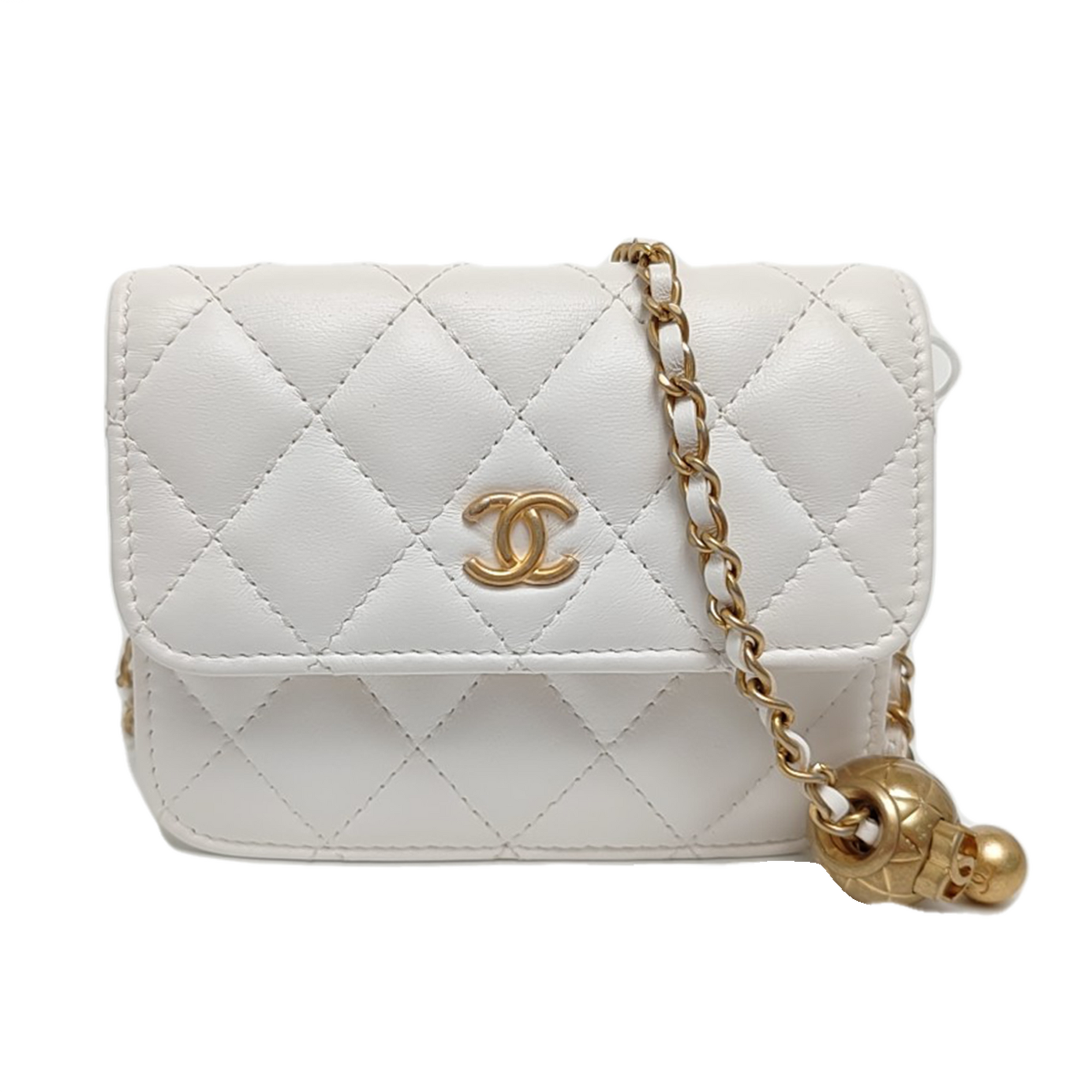 Quilted Lambskin White