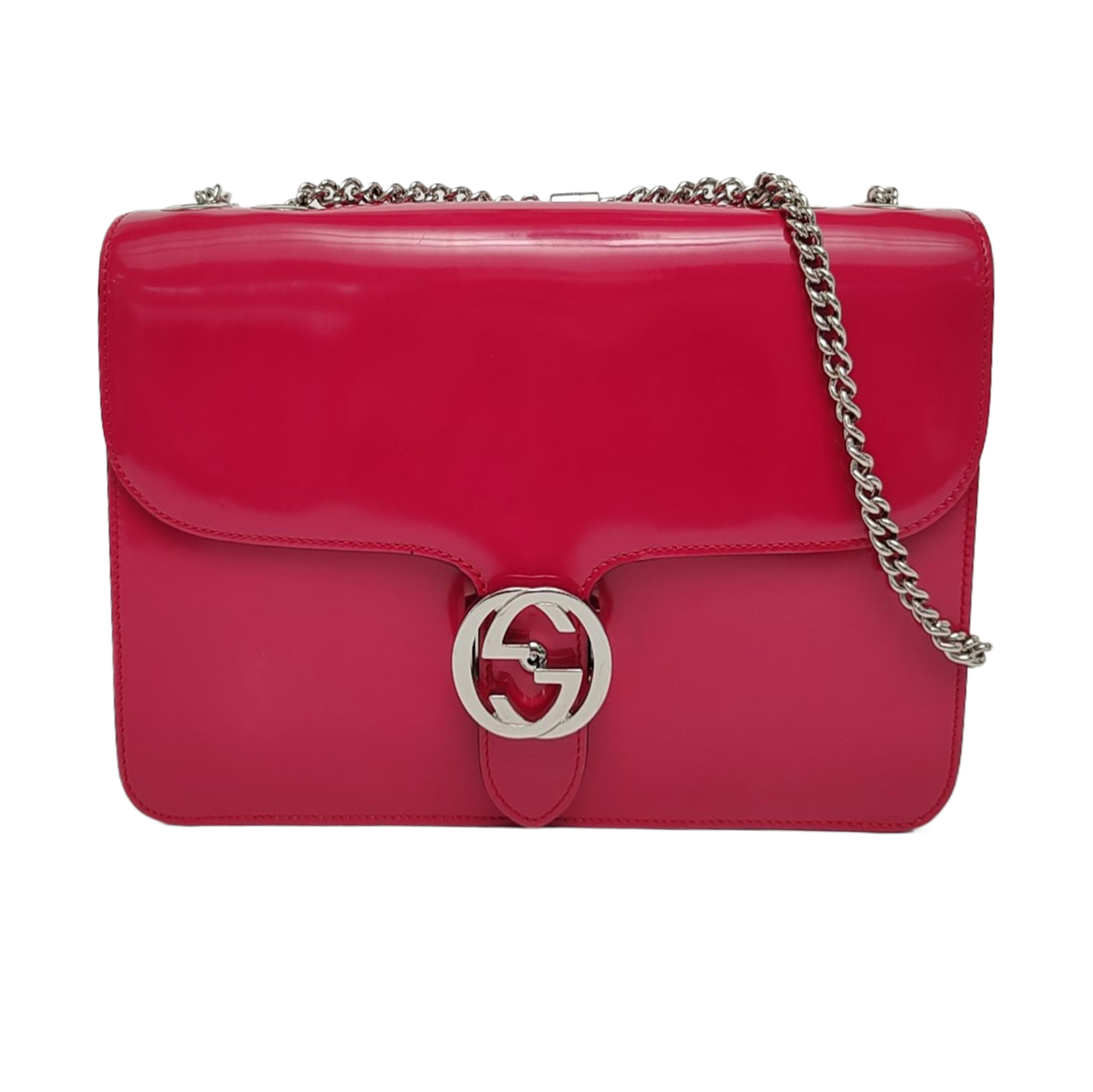Authenticated pre-owned  Interlocking G Large Calfskin Pink - Shoulder Bag at Looply