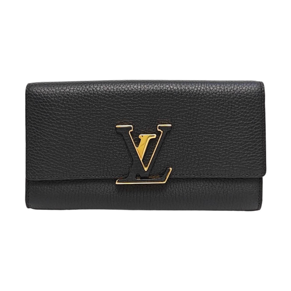 Authenticated pre-owned  Capucines Monogram Calfskin Black Wallet - Wallet at Looply