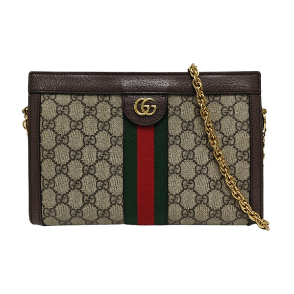 Authenticated pre-owned  Ophidia Small Monogram Coated Canvas Beige - Crossbody Bag at Looply