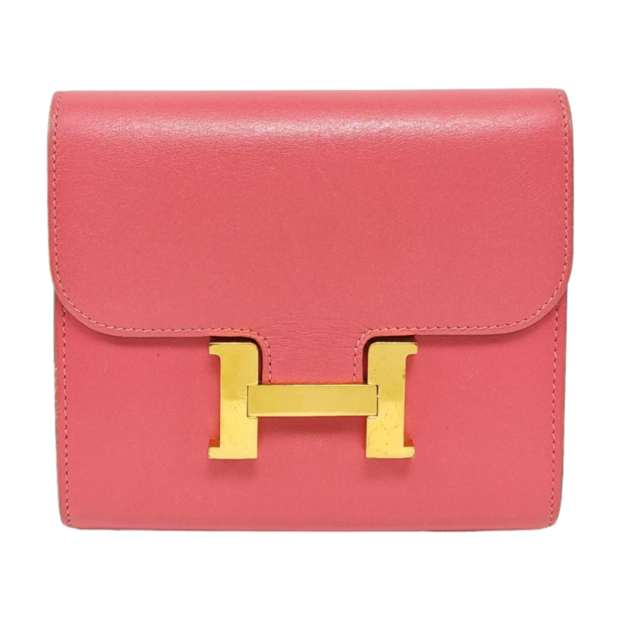 Authenticated pre-owned  Constance Box Calf Pink Wallet - Wallet at Looply