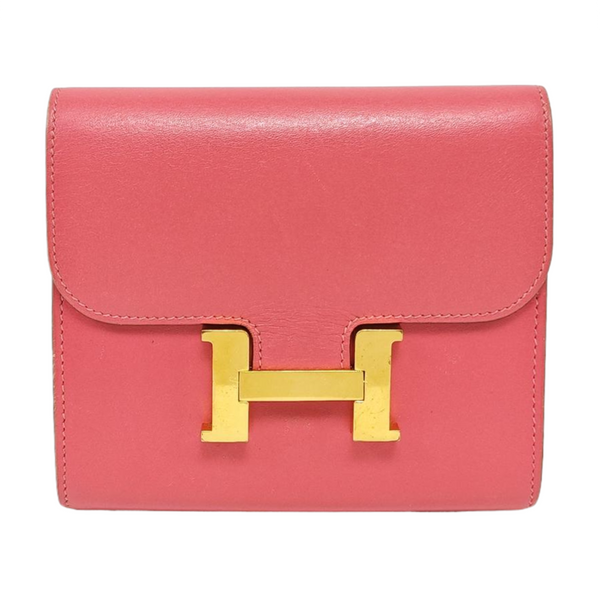 Authenticated pre-owned  Constance Box Calf Pink Wallet - Wallet at Looply