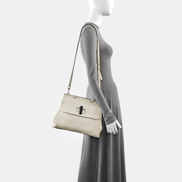 Authenticated pre-owned  Bamboo 1947 Calfskin White - Shoulder Bag at Looply
