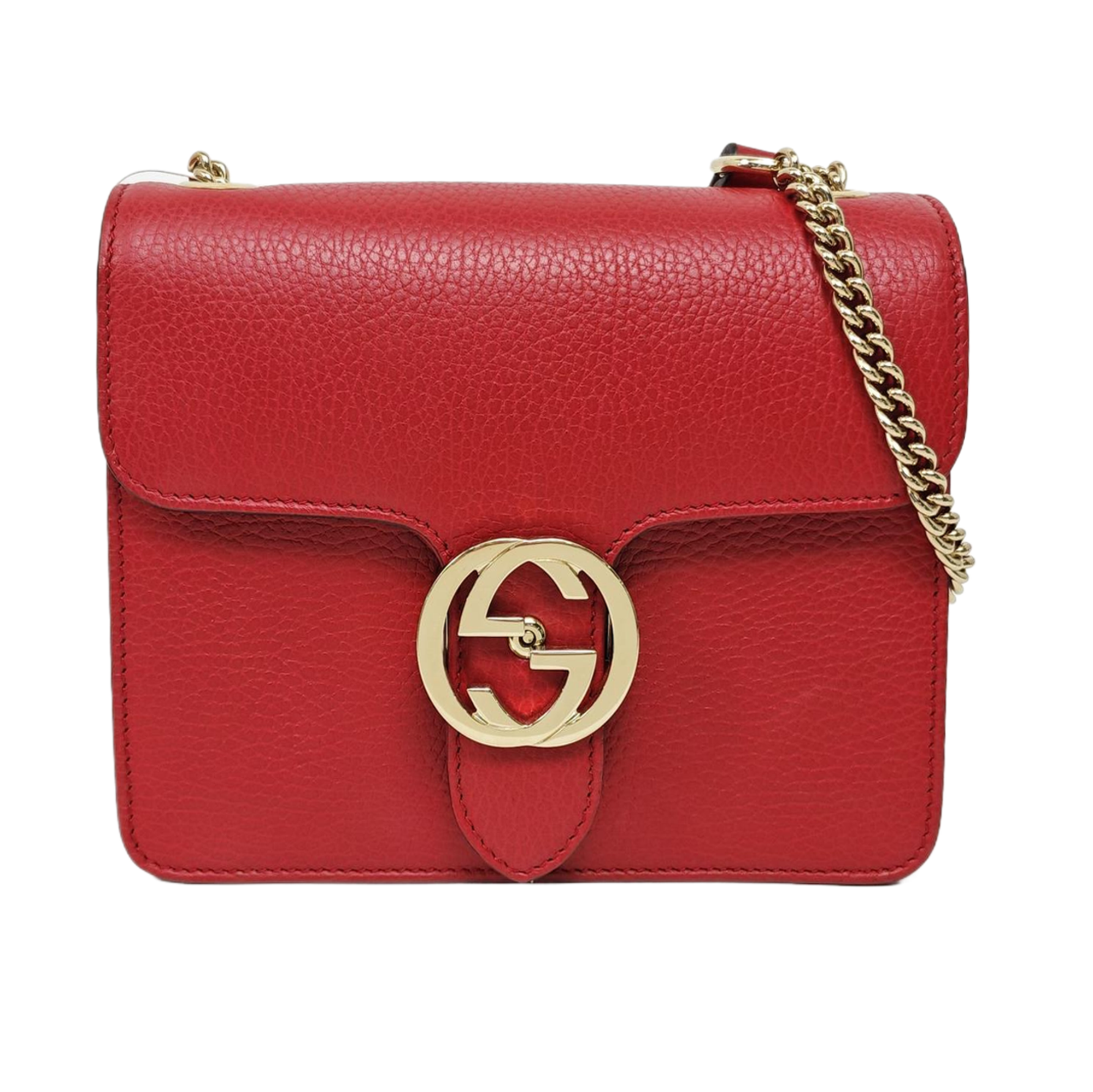 Authenticated pre-owned  Interlocking G Small Calfskin Red - Crossbody Bag at Looply