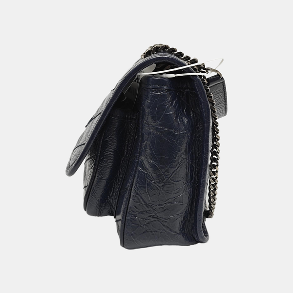 NIKI Small Chevron Calfskin Blue