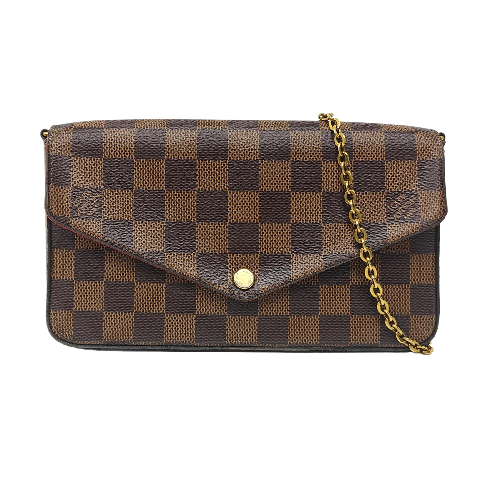 Authenticated pre-owned  Félicie Damier Ebene Coated Canvas Brown - Shoulder Bag at Looply