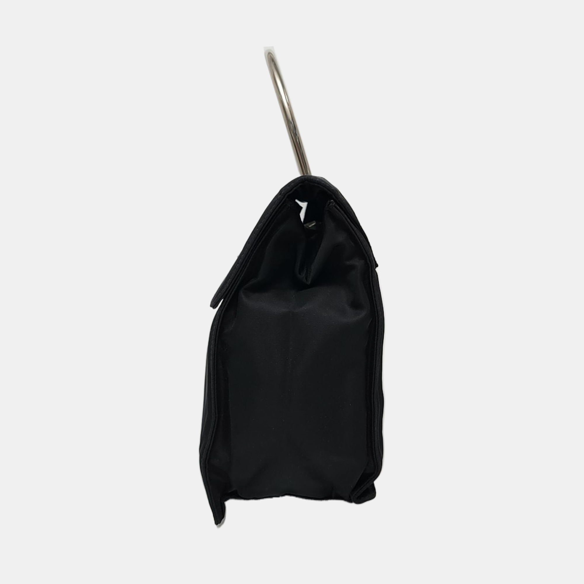 Nylon Top Handle Bag Black