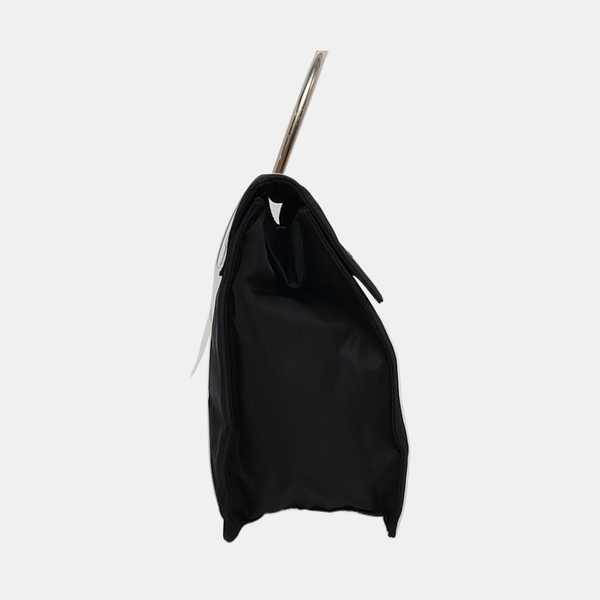 Nylon Top Handle Bag Black