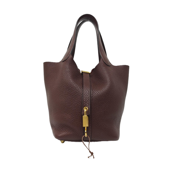 Authenticated pre-owned  Picotin Lock Clemence Red - Top Handle Bag at Looply