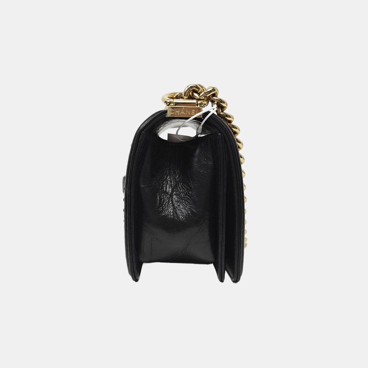 Authenticated pre-owned  Boy Chanel Small Calfskin Black - Shoulder Bag at Looply
