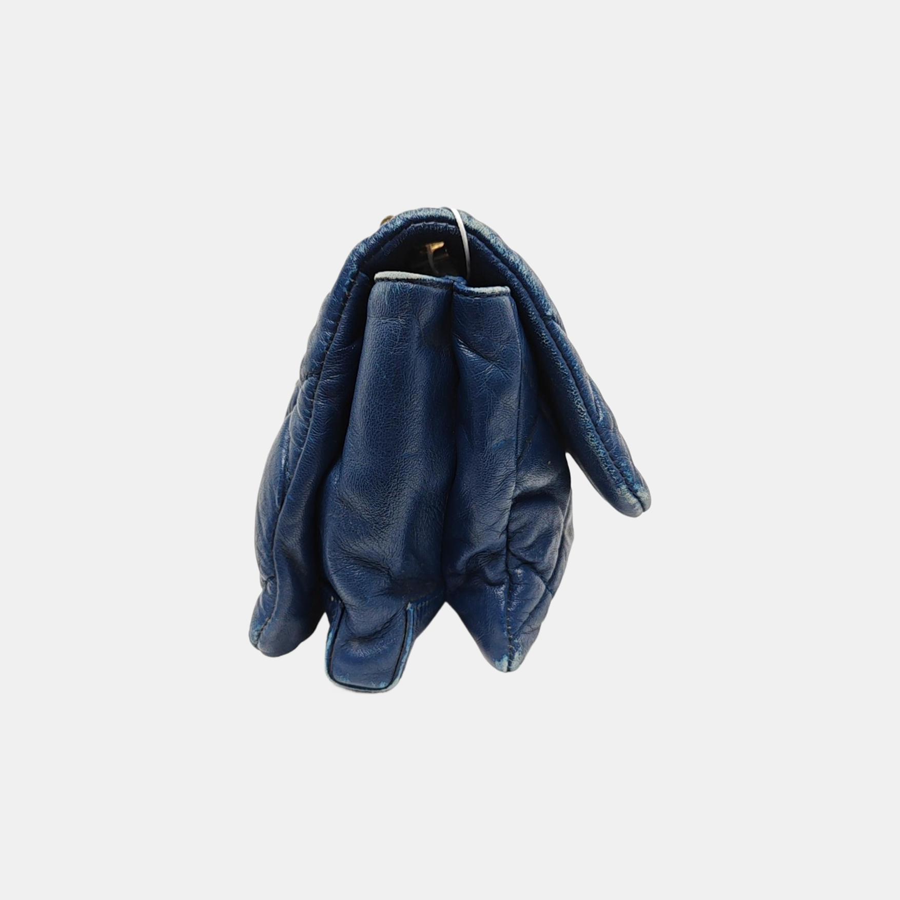Ginny Quilted Calfskin Blue