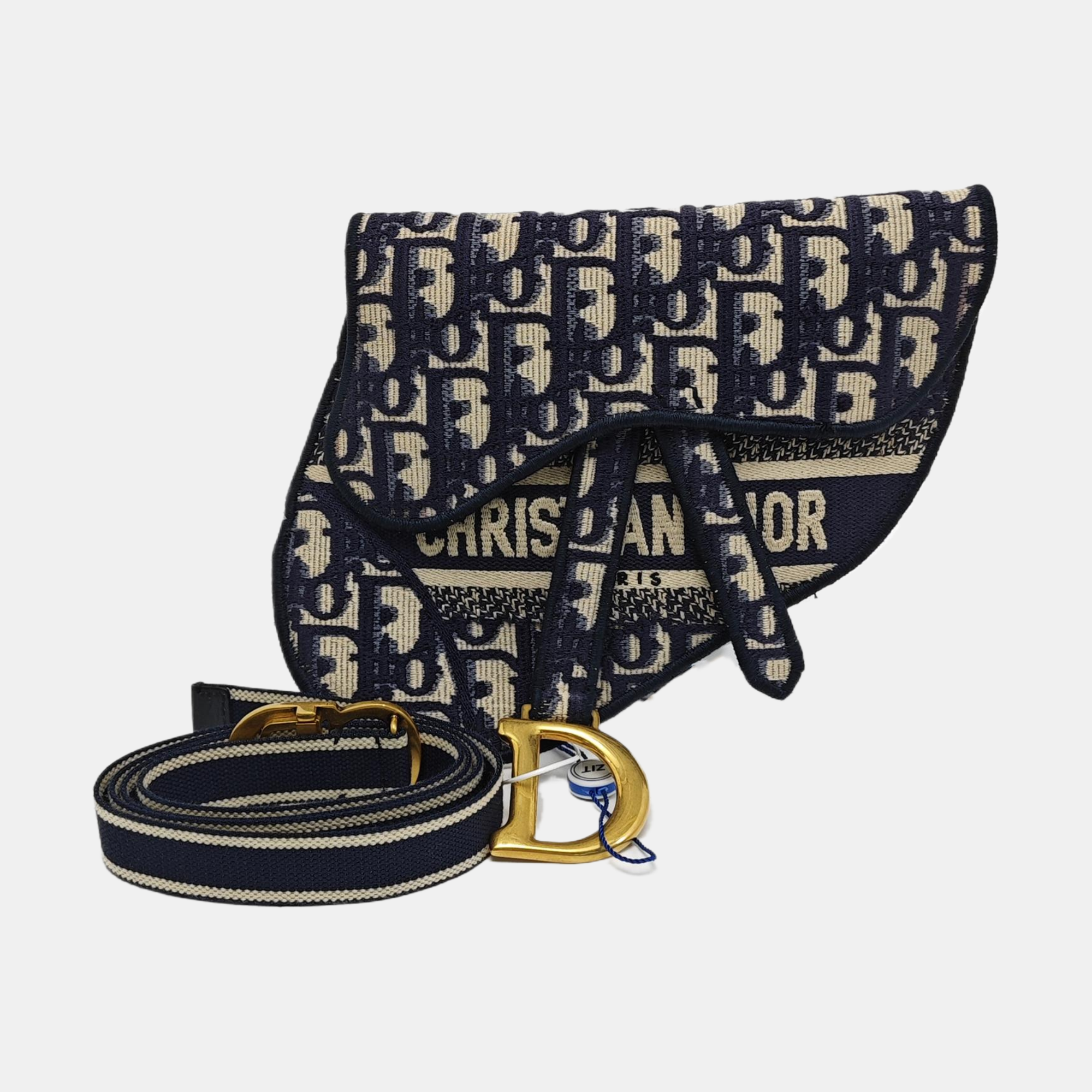 Authenticated pre-owned  Saddle Canvas Blue - Belt Bag at Looply