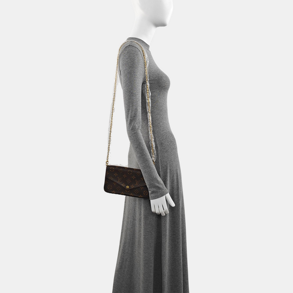 Authenticated pre-owned  Félicie Monogram Coated Canvas Brown - Shoulder Bag at Looply