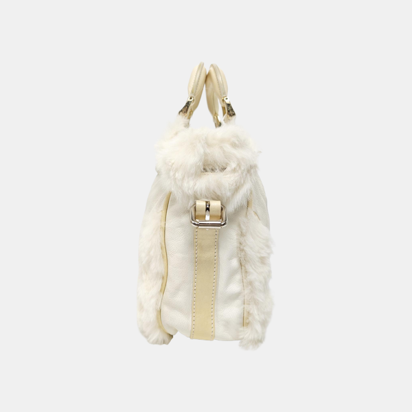 Calfskin Shoulder Bag White