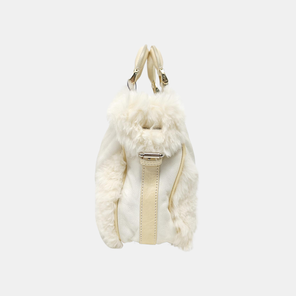 Calfskin Shoulder Bag White