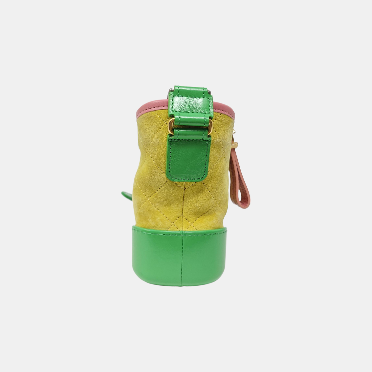 Authenticated pre-owned  Gabrielle Small Quilted Suede Yellow - Shoulder Bag at Looply