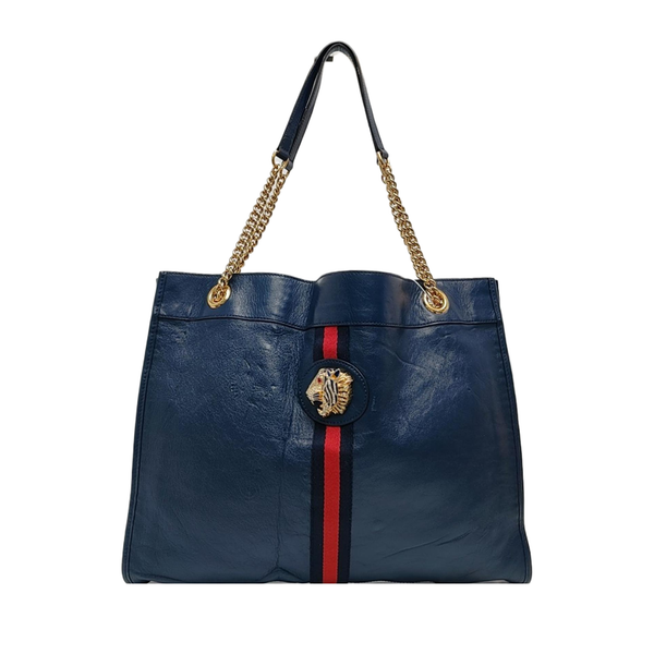 Authenticated pre-owned  Rajah Large Calfskin Blue - Shoulder Bag at Looply