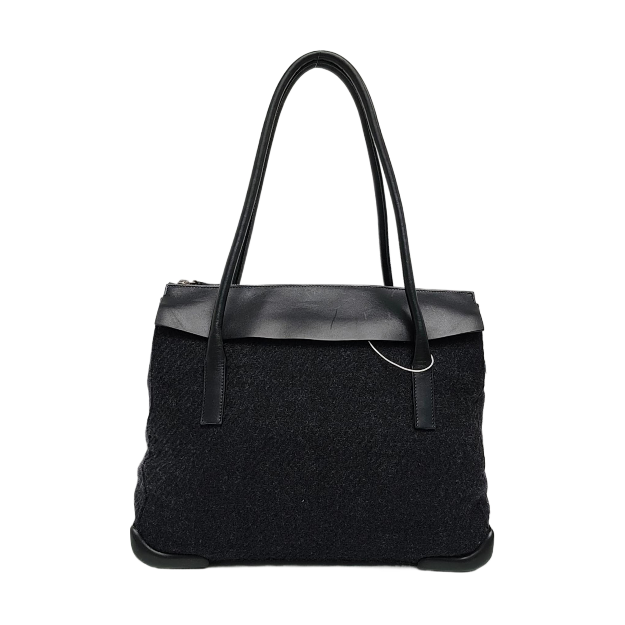 Wool Tote Bag Black