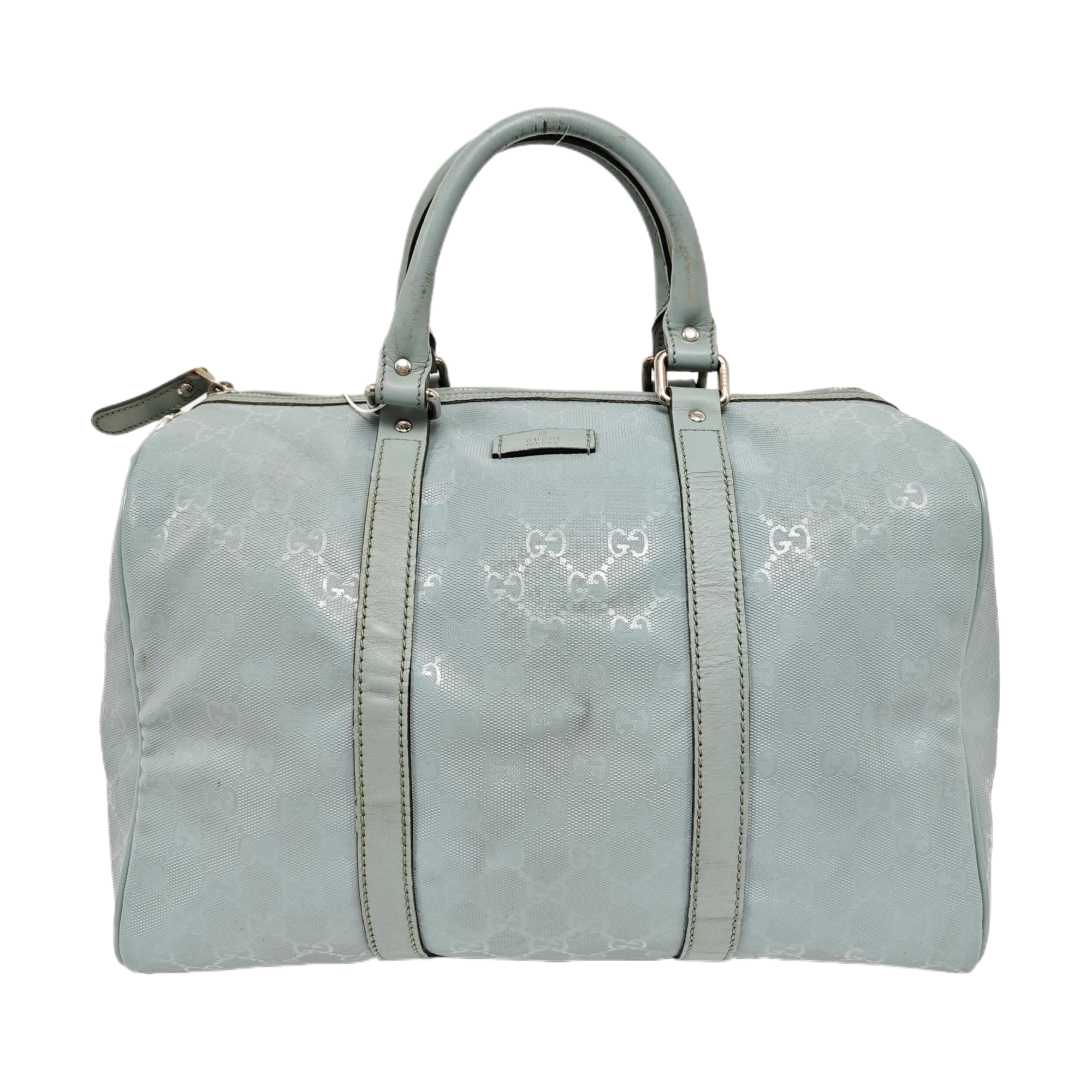 Authenticated pre-owned  Joy Medium Monogram Coated Canvas Blue - Top Handle Bag at Looply