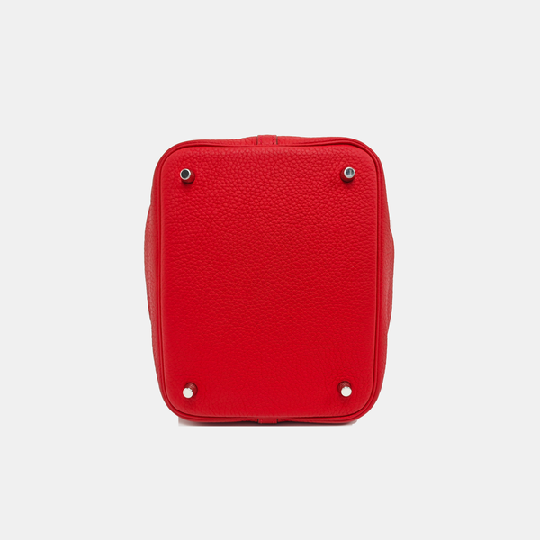 Authenticated pre-owned  Picotin Lock 22 Clemence Red - Top Handle Bag at Looply