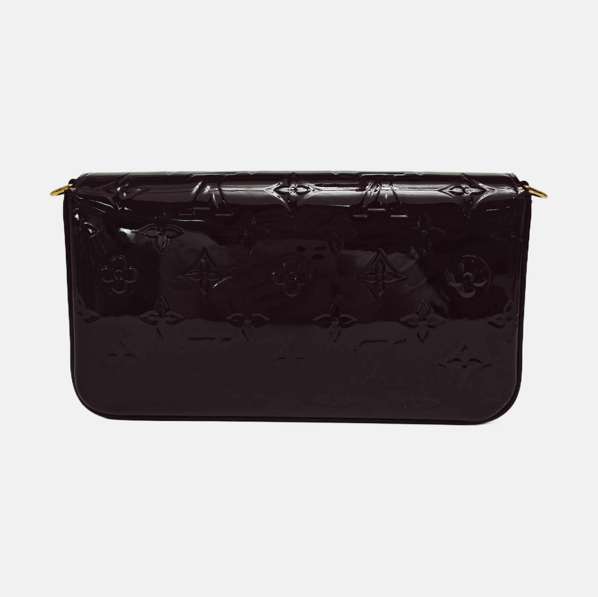 Authenticated pre-owned  Félicie Monogram Patent Leather Burgundy - Crossbody Bag at Looply