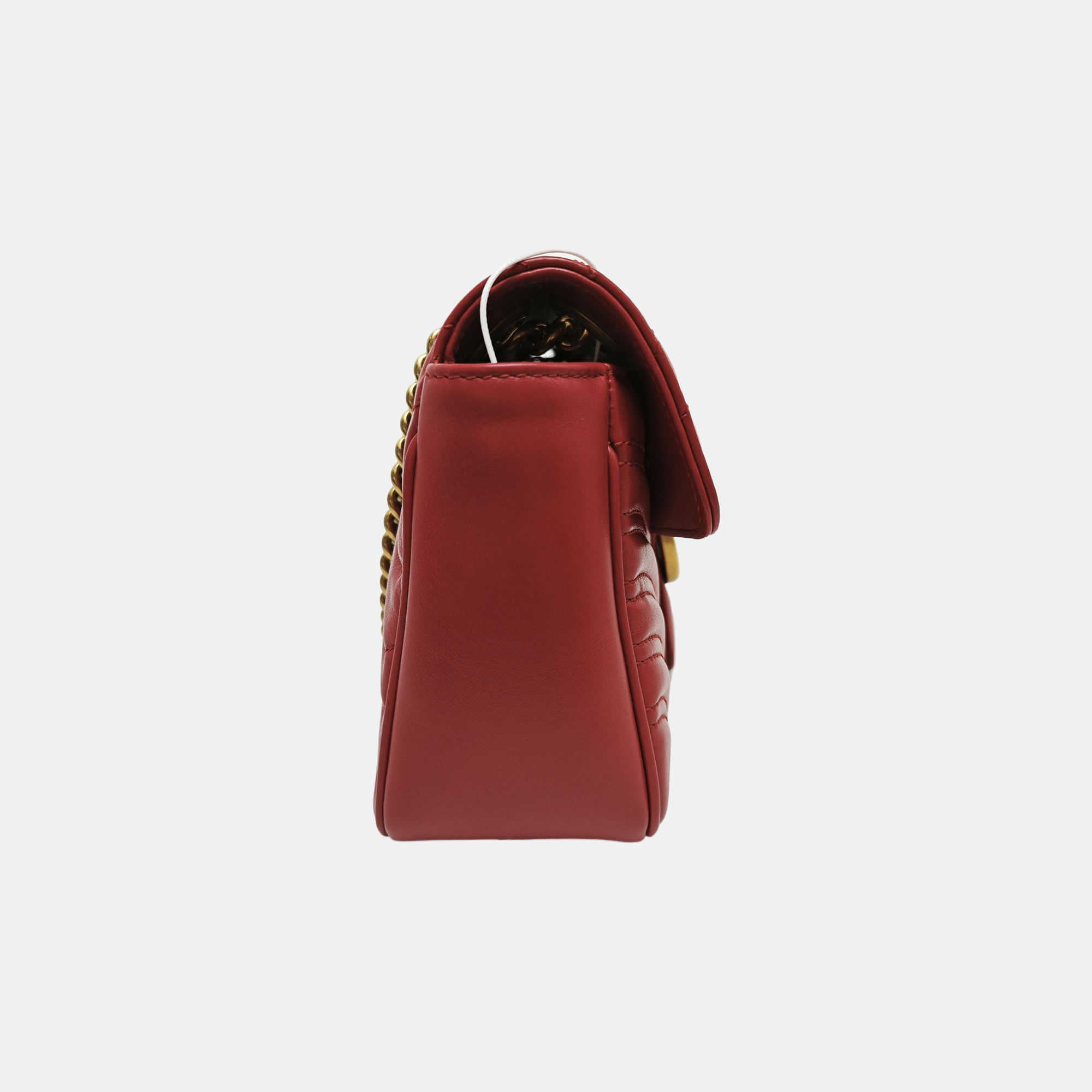 Authenticated pre-owned  GG Marmont Medium Calfskin Red - Shoulder Bag at Looply