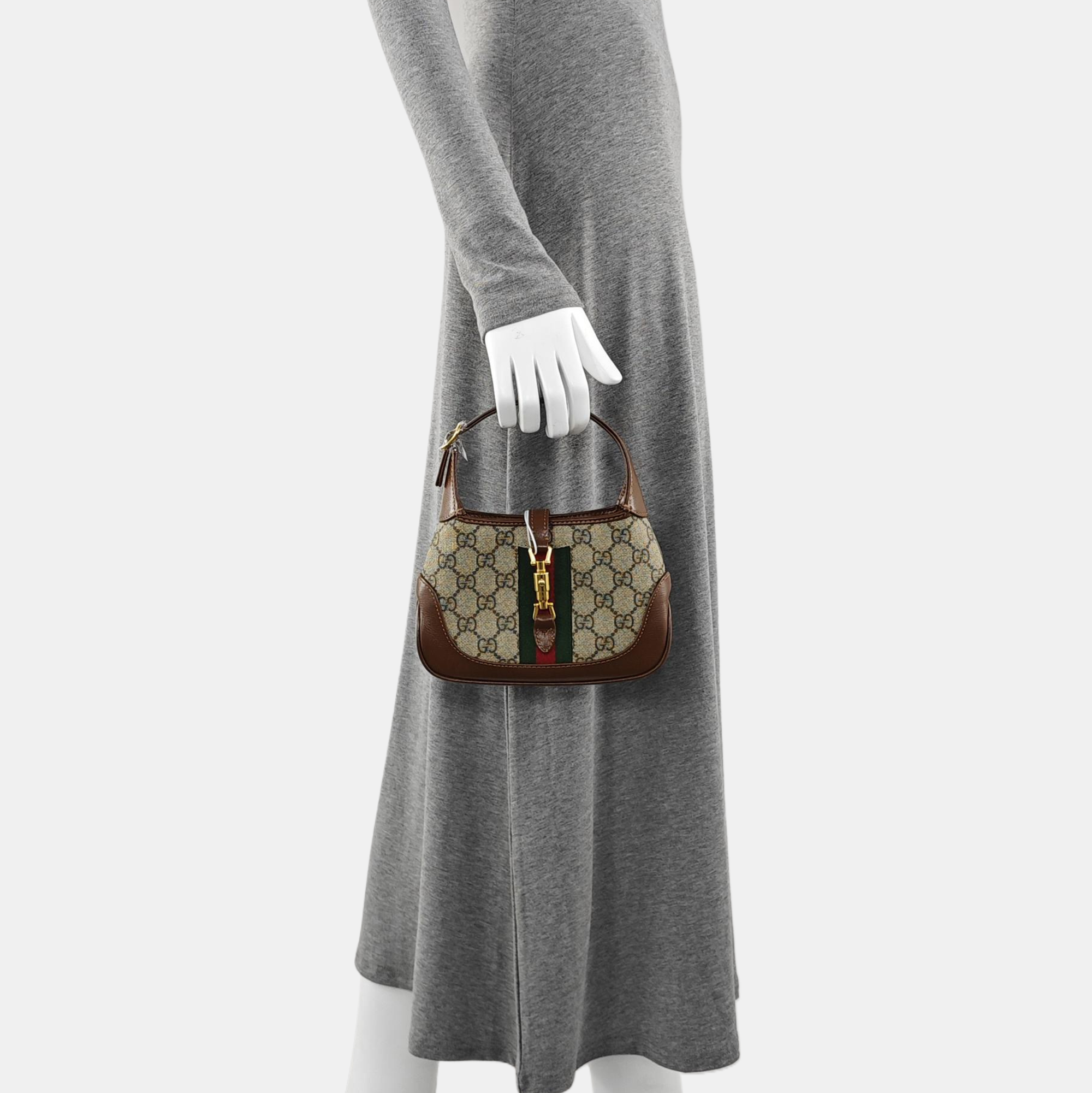 Authenticated pre-owned  Jackie 1961 Mini Monogram Coated Canvas Beige - Shoulder Bag at Looply