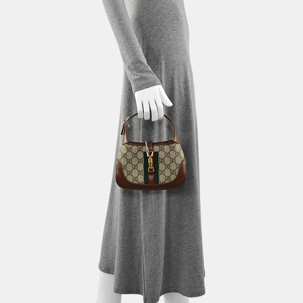 Authenticated pre-owned  Jackie 1961 Mini Monogram Coated Canvas Beige - Shoulder Bag at Looply