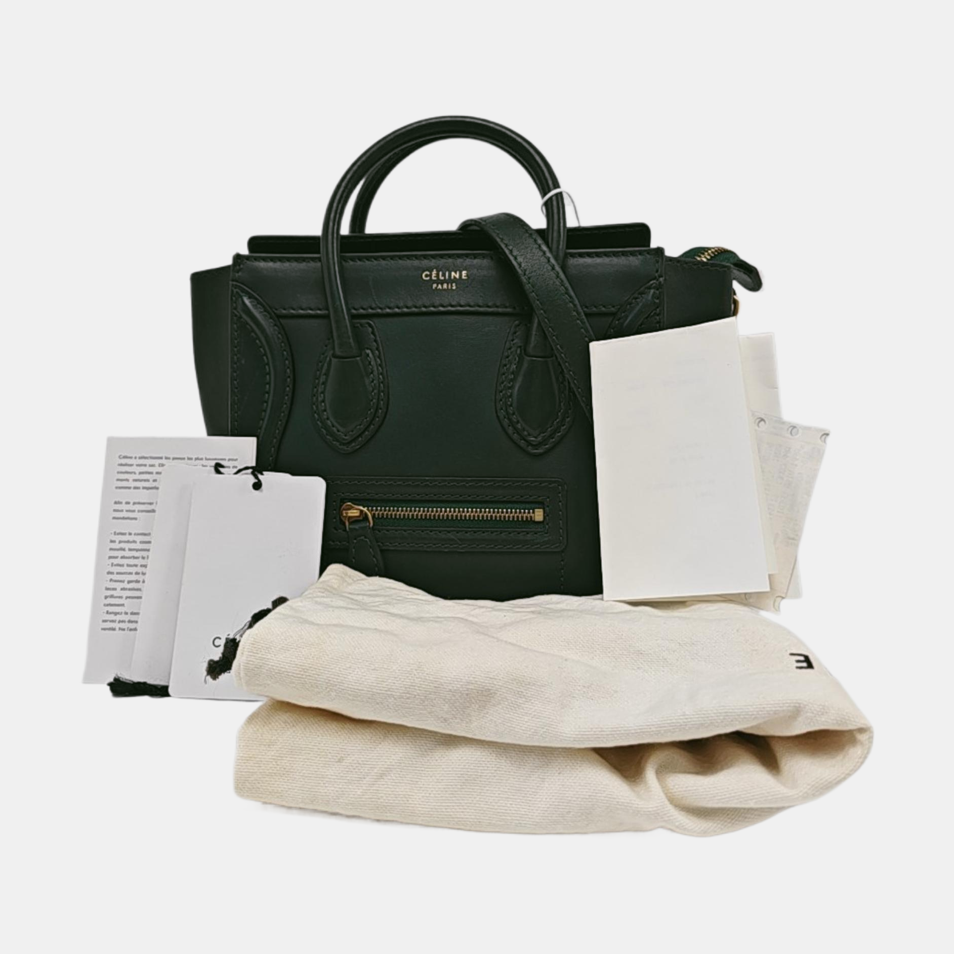 LUGGAGE Nano Calfskin Green