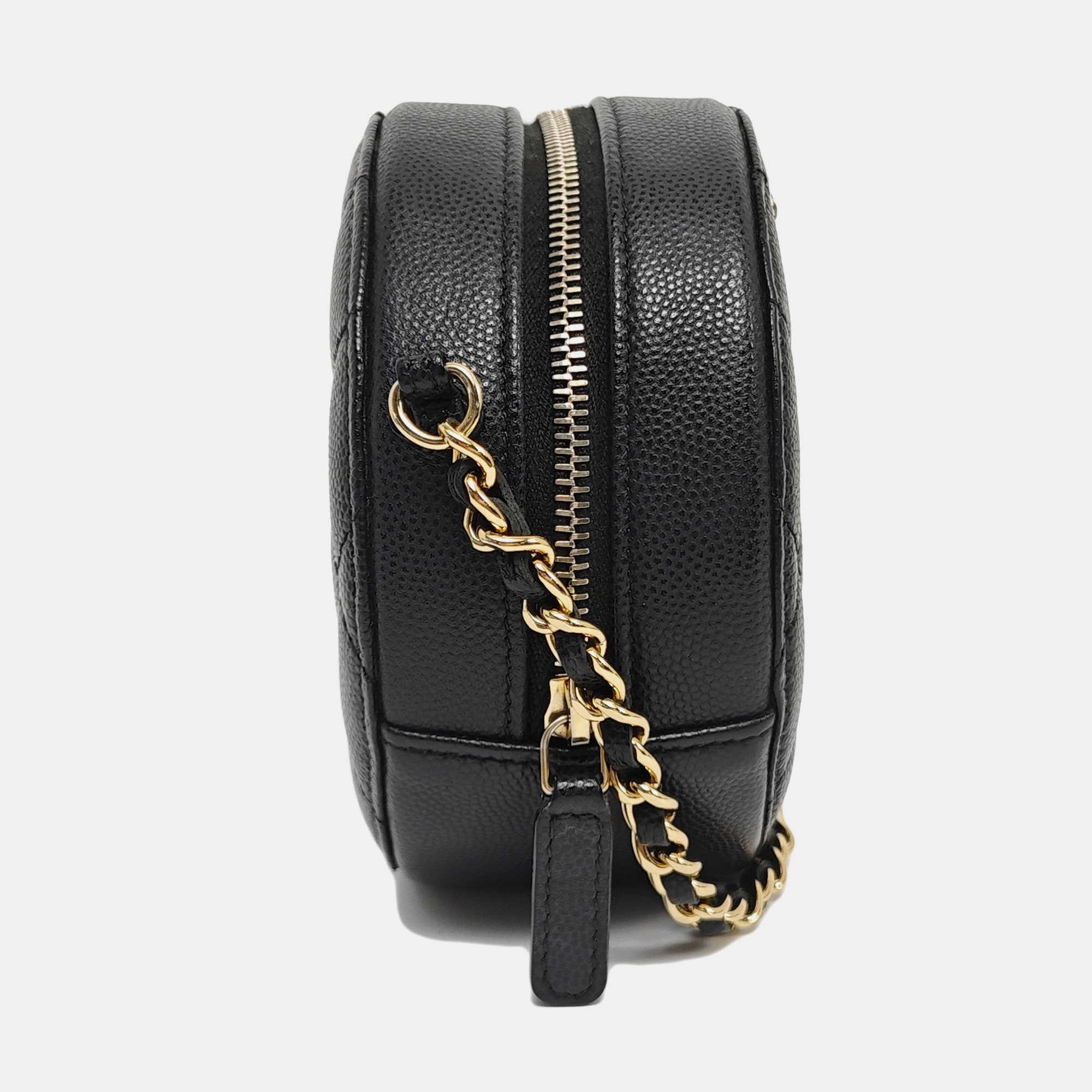 Quilted Grained Calfskin Black