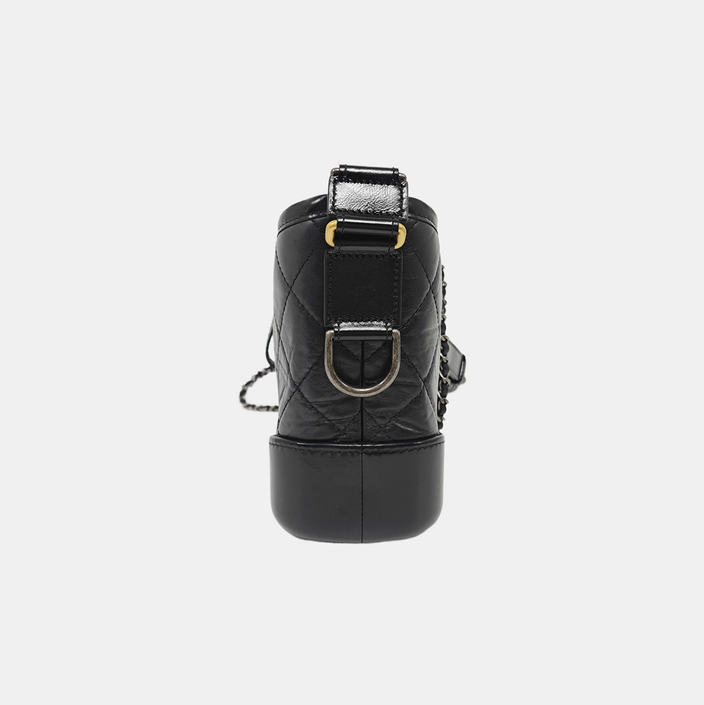 GABRIELLE Small Quilted Vintage Calf Black