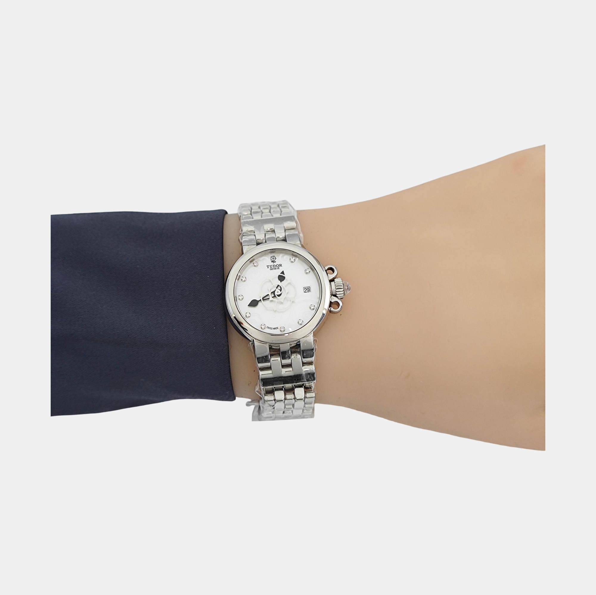 26mm White Automatic Watch