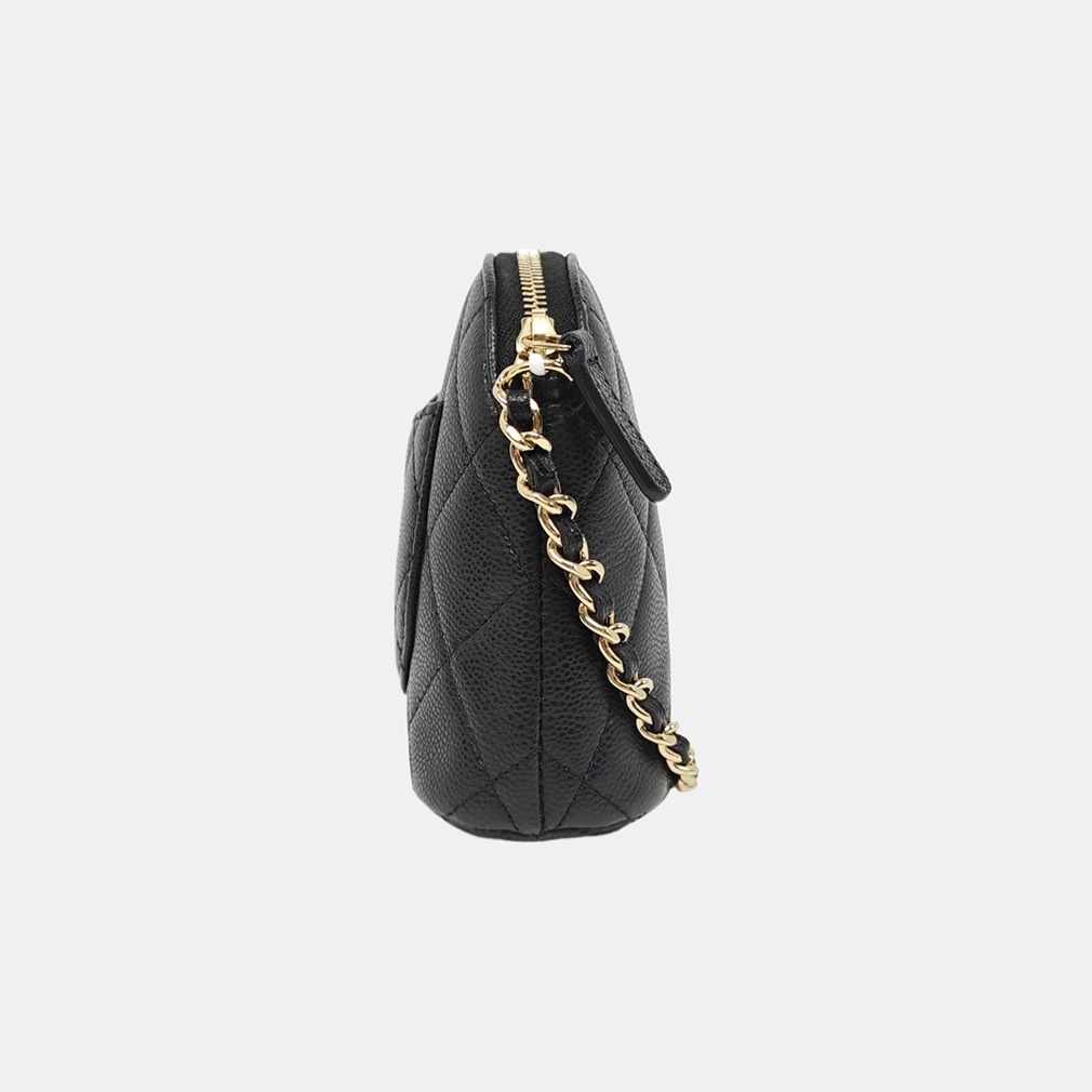 Quilted Grained Calfskin Black