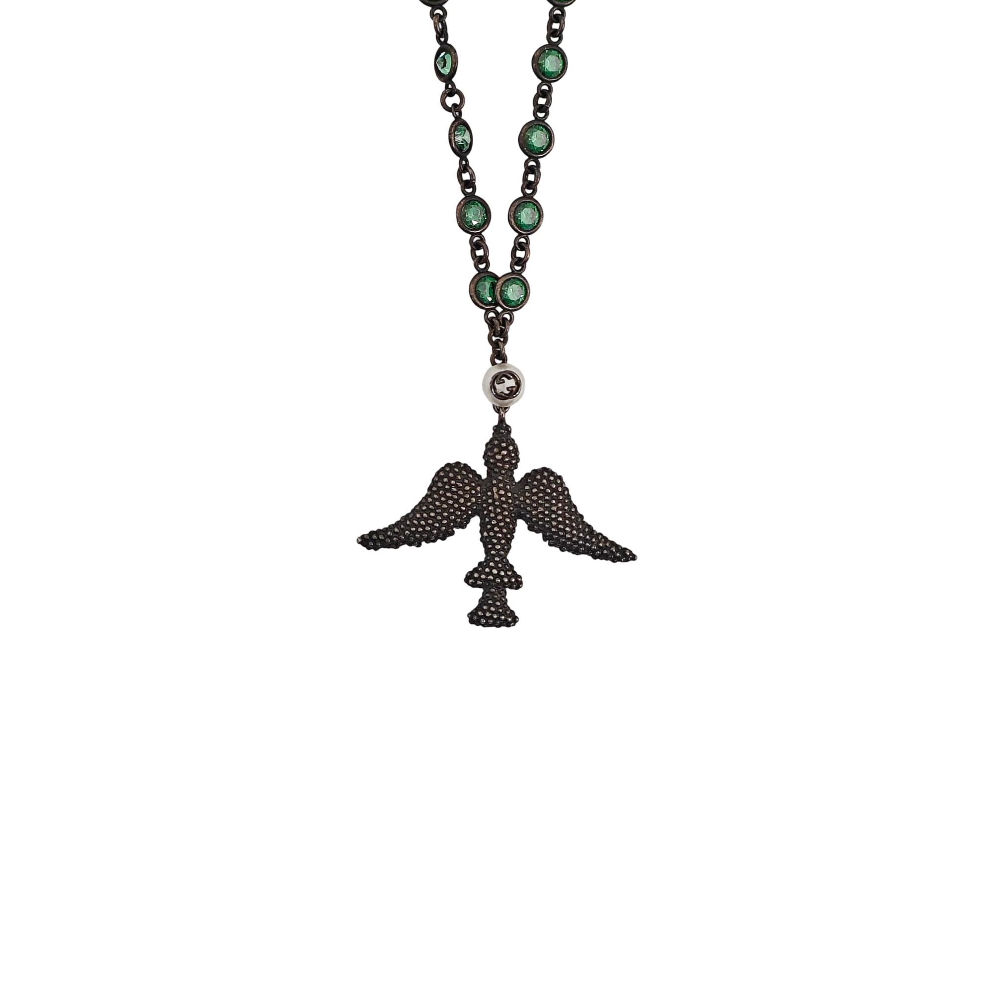 Authenticated pre-owned  925 Sterling Silver Synthetic Crystal Black Necklace - Necklace at Looply