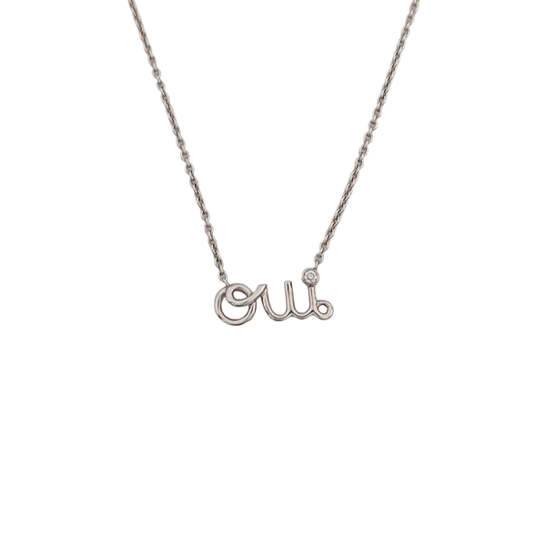 Authenticated pre-owned  Oui 18K White Gold Silver Necklace - Necklace at Looply