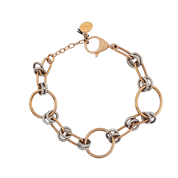 Authenticated pre-owned  Stainless Steel Synthetic Crystal Rose Gold Bracelet - Bracelet at Looply