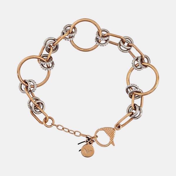 Authenticated pre-owned  Stainless Steel Synthetic Crystal Rose Gold Bracelet - Bracelet at Looply