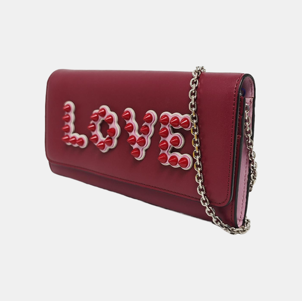 Bandolera de piel de ternera roja